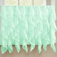 thumbnail image 1 of Sheer Voile Vertical Ruffle Window Curtain 36" Tier Pair - Mint, 1 of 1