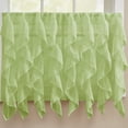 thumbnail image 1 of Sheer Voile Vertical Ruffle Window Curtain 36" Tier Pair - Sage, 1 of 1
