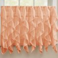 thumbnail image 1 of Sheer Voile Vertical Ruffle Window Curtain 36" Tier Pair - Spice, 1 of 1