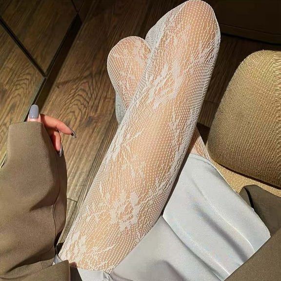 Sheer White Pantyhose Summer Light Snag Fishnet Tights With Hollow Out Pattern For Women Tights for Women Winter Luminous Fishnet Stockings Tights for Winter for Women Stockings for Women Women Tights