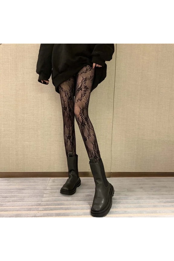 Sheer White Pantyhose Summer Light Snag Fishnet Tights with Hollow Out Pattern for Women Tights Thick