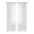 thumbnail image 1 of Sheer Window Curtain Panels - Solid White Lightweight & Airy Gauzy Panels/Drapes with Grommet Top (52 Wide x 72 inch Long）, 1 of 5