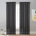 thumbnail image 1 of Sheer Window Panels, Translucent Drapes, Polyester Gauze Curtains for Sunlight Filtering and Privacy, Rod Pocket Design, Living Room Bedroom, 1-Pack, 1 of 6