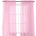 thumbnail image 1 of Sheer Window Treatment - 2 Piece Curtain Set with 2 inch Rod Pocket - Solid Sheer Curtain Drapes for Living Room, Bedroom, 40 X 84, Dusty Rose, 1 of 5