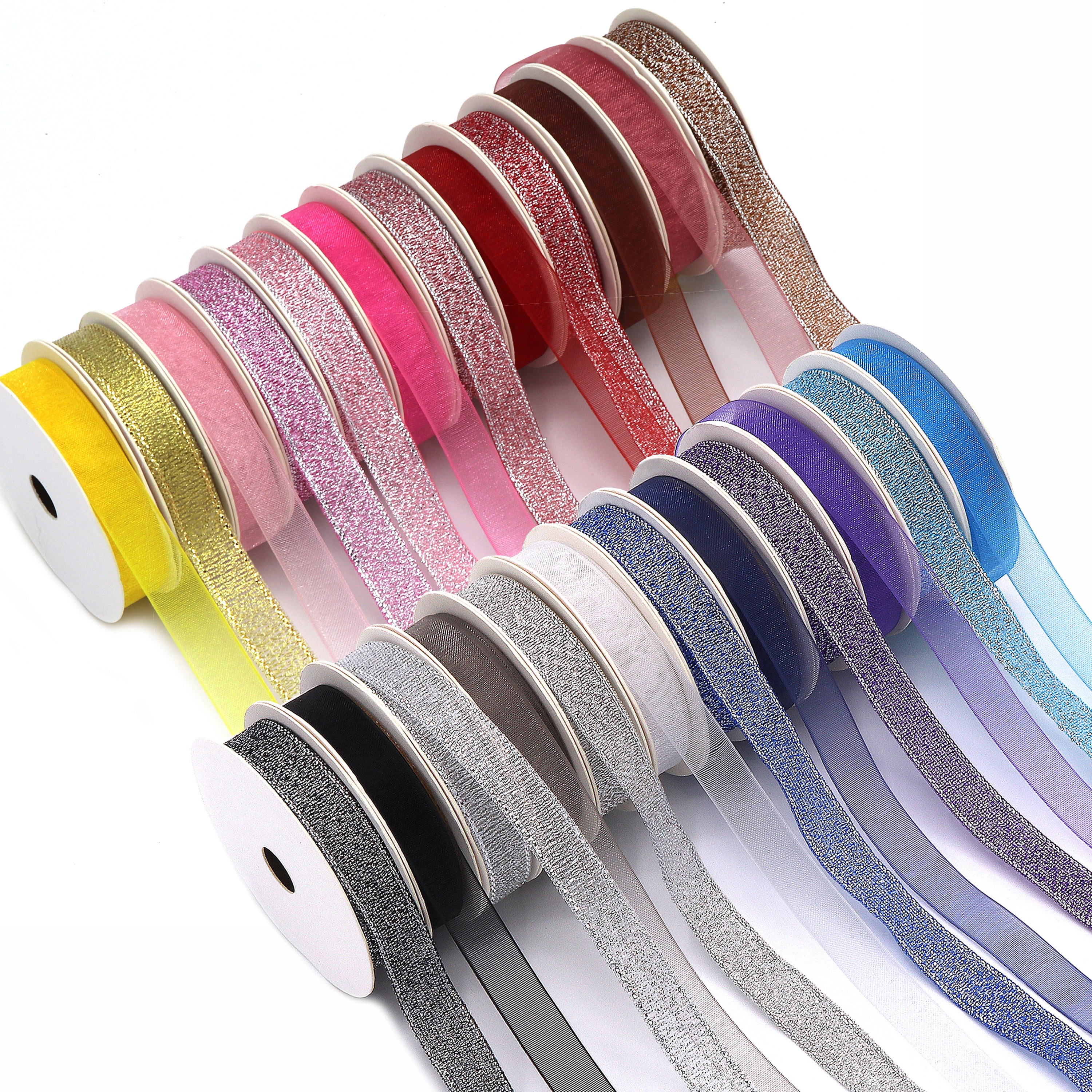 Gwen Studios 3/8 x 48yd. Bright Solid & Dots Grosgrain Ribbon, 24ct.