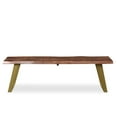 thumbnail image 1 of Sheesham Live Edge Gold Legs Bench, 1 of 7