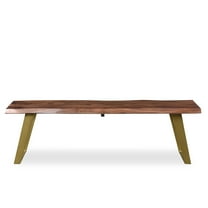 Sheesham Live Edge Gold Legs Bench