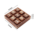 thumbnail image 1 of Sheesham Wood Brass Skull and Crossbones Mini Tic Tac Toe Noughts and Crosses tik tak toe Pedagogical Brain Teaser Board Game (Brown), 1 of 1