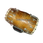 Sheesham Wood Dholak Drums Double Bolt Tuned - Light Brown | Perfectly Symmetric Round Dholak - Dholak For Festival, Wedding, Satsang | Very Easy To Tune