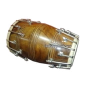 Sheesham Wood Double Bolt Tuned Dholak Drums - Brown | Perfectly Symmetric Round Dholak - Dholak For Festival, Wedding, Satsang | Very Easy To Tune