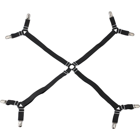 Sheet Bed Straps Sheets Mattress Holder Clips Bed Sheet Straps Fasteners Holder Straps 2 Way Adjustable Crisscross Sheet Corner Holder Straps Gripper for Bed Sheets,Mattress Pads