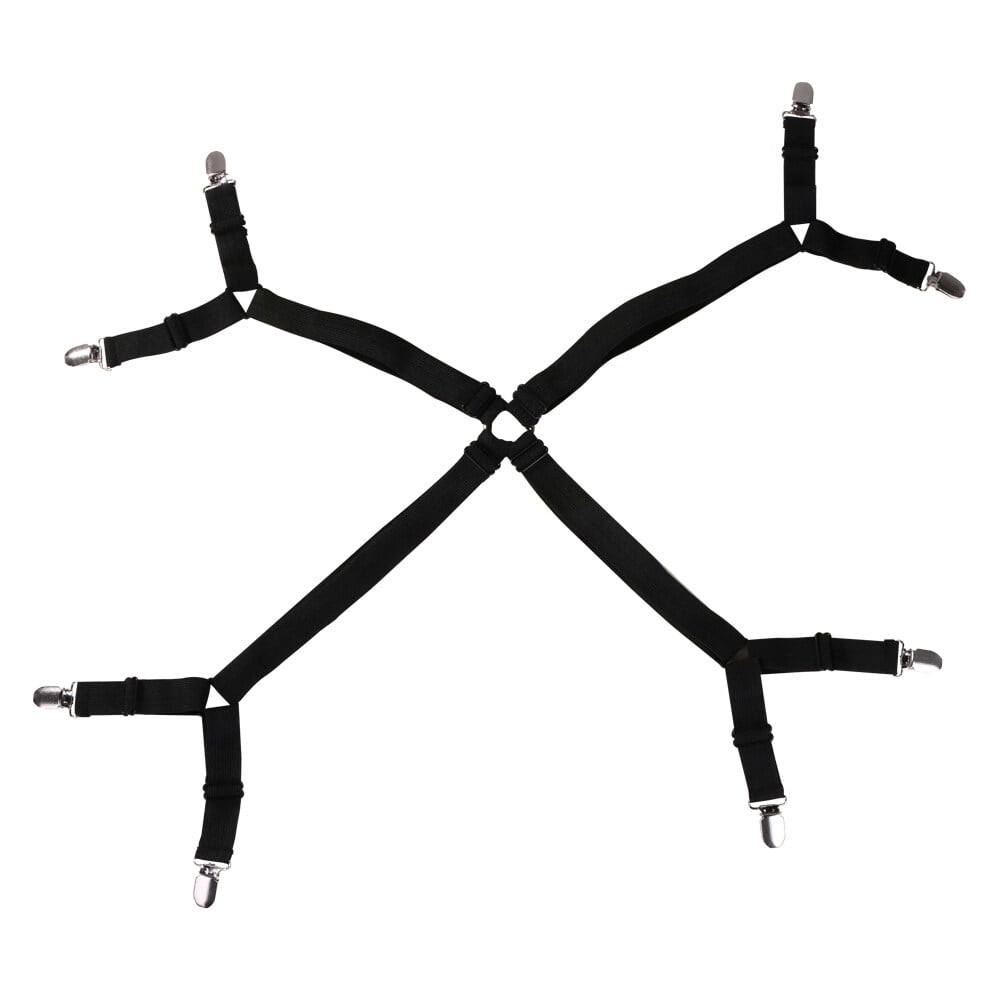 Sheet Bed Suspenders Adjustable Crisscross Fitted Sheet Band Straps