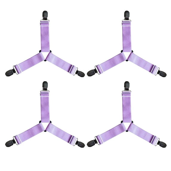 Sheet Bracket Corner with Clip, Non-Slip Mattress Sheet Holder, 4PC Triangle Bed Sheet Clips for Secure Fit, Adjustable Length for Mattress Pads and Tablecloths