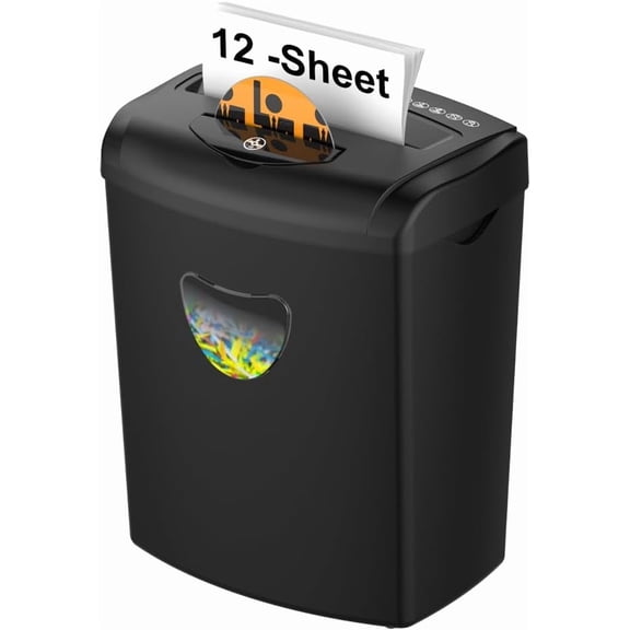 Sheet Cross Cut Paper Shredder with Large 5.55-Gallon Basket - P-4 Security, 3-Mode Shred for Cards/CDs/Staples/Clips - Jam Proof System for Office (ETL Certified)