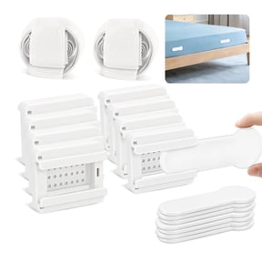 Rosaver Fitted Sheet Holders for Corners, 8-Point Lock Bed Sheet Fasteners for Full & Queen Beds, Size M