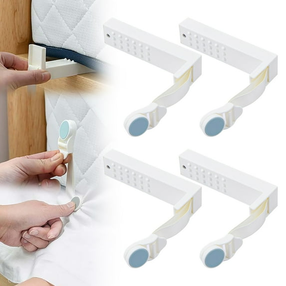 Sheet Holders Ecohintz 4-Pc Bed Sheet Lock Set – Heavy-Duty Corner Straps to Keep Sheets Tight | No-Slip Mattress Protectors, Sheet Holders Keep Sheets Firm & Tight, B