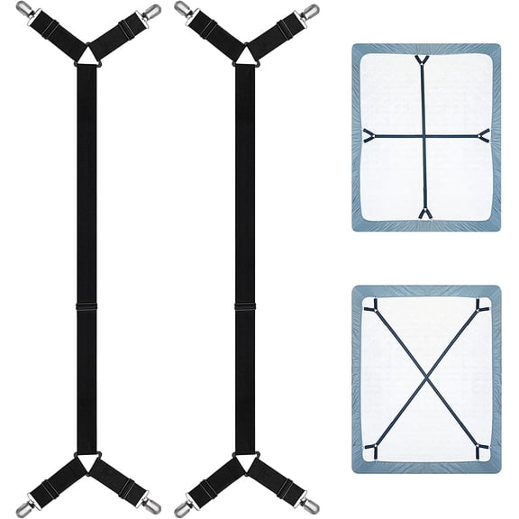 Sheet Keeper Straps Bed Sheet Holder for Corners Bedsheet Stays Suspender Clips Fitted Sheet Holder Garters Fasteners Mattress Clamps