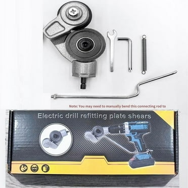Sheet Metal Cutter Metal Cutter for Drill/Sheet Metal Cutter Drill Attachment Enhanced Model - Specially Reinforced for Cutting Flat Iron, Steel,Copper, Aluminum Sheets 20 Gauge thick and Below