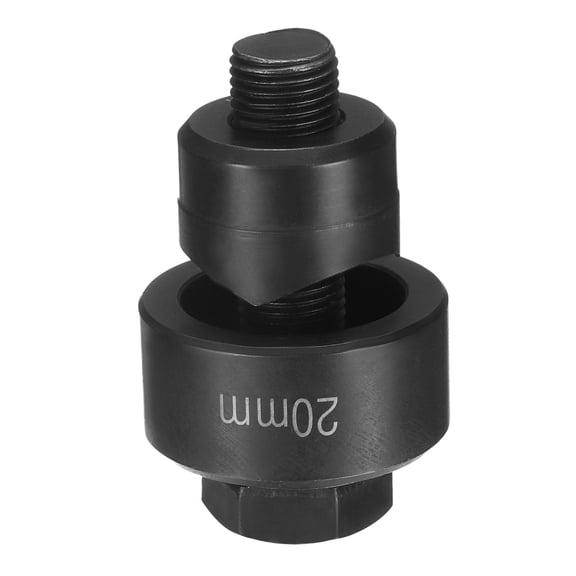 Sheet Metal Punch Hole Punch 20mm Bearing Steel Precise Cutting Manual Knockout Kit with External Hex Shank for Metal Steel Plate Sink Stainless Steel, Black