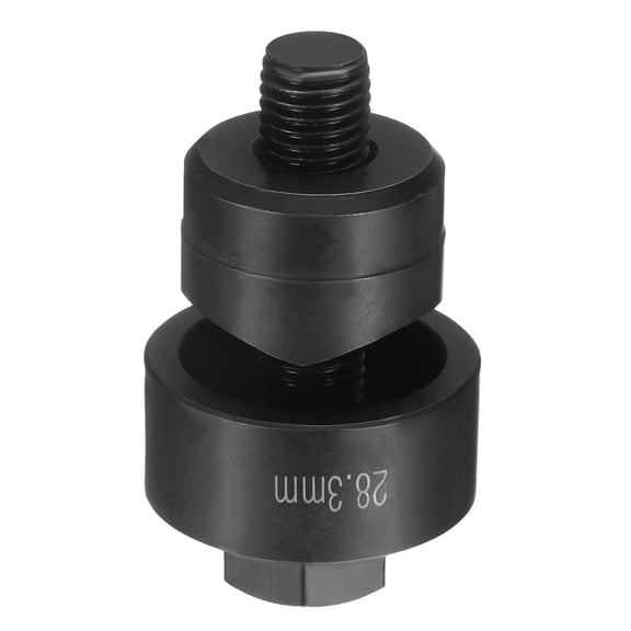 Sheet Metal Punch Hole Punch 28.3mm Bearing Steel Precise Cutting Manual Knockout Kit with External Hex Shank for Metal Steel Plate Sink Stainless Steel, Black