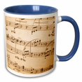 thumbnail image 1 of 3drose, Sheet Music, 11oz Two-tone Blue Mug, 1 of 6