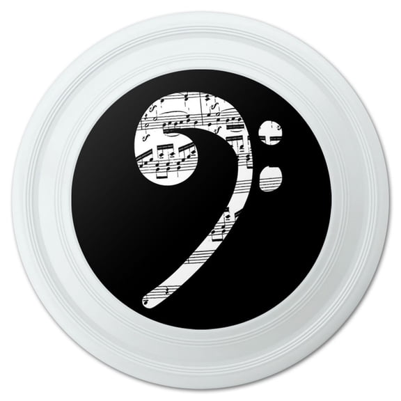 Sheet Music Bass Clef Music Novelty 9" Flying Disc