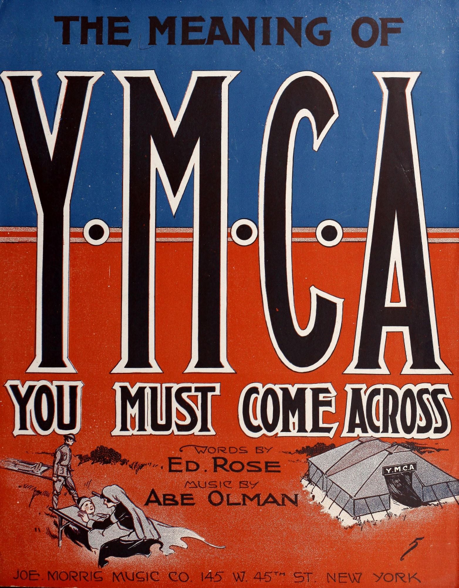 Sheet Music Cover 1918 The Meaning of YMCA Canvas Art - Unknown (18 x 24)