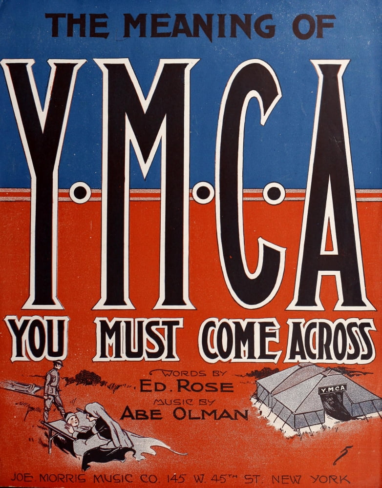 Sheet Music Cover 1918 The Meaning of YMCA Canvas Art - Unknown (24 x 36)