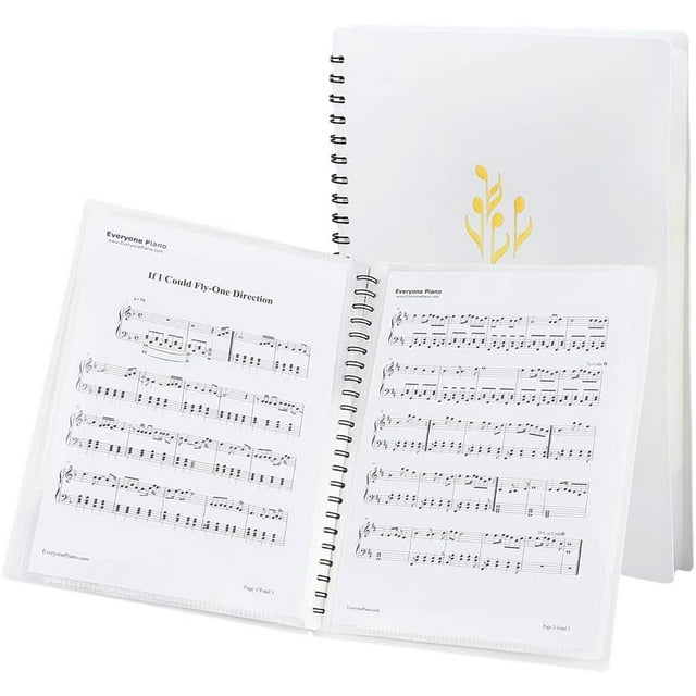 Sheet Music Folder 20 Sleeves Display 40 Pages Binder Music Holder 9