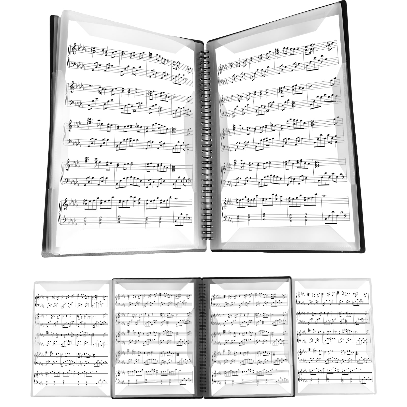 Sheet Music Folder 4 Pages Expand Piano Sheet Music Binder Elegant