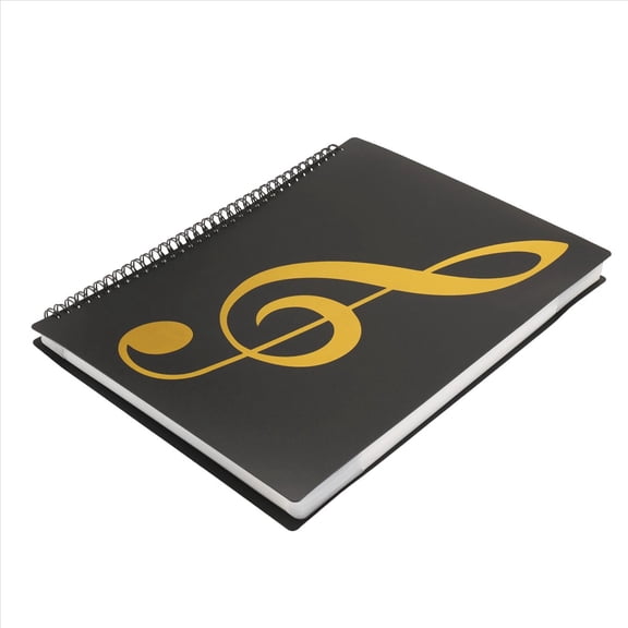 Sheet Music Folder, 60 Pages, Music/Holder,Fits Letter Size A4, Writable & Detachable Choir Folder (Black)