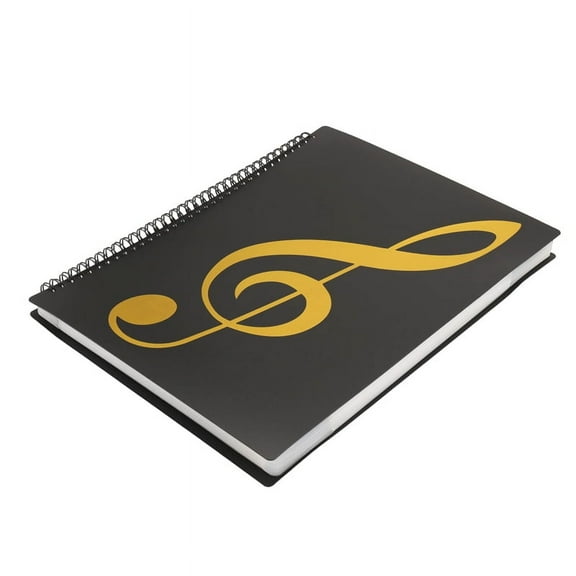 Sheet Music Folder, 60 Pages, Music/Holder,Fits Letter Size A4, Writable & Detachable Choir Folder (Black)