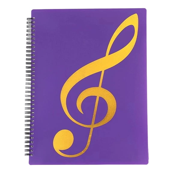 Sheet Music Folder, 60 Pages, Sheet Music Binder/Holder,Fits Letter Size A4, Writable & Detachable Choir Folder (Purple)