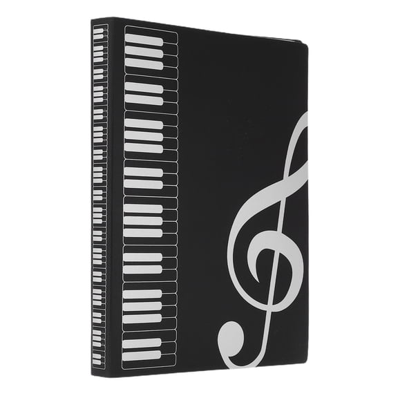 Sheet Music Folder 80 Sleeves Display 160 Pages(Black)