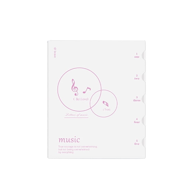 Sheet Music Folder, Expandable Music Folder with Index Tabs, Spiral Binder Organizer for Sheet Music, Sturdy Double Side Writable 40 Pages Music Sheet Folders Fits Letter Size, 10.4"x12.6",Pink