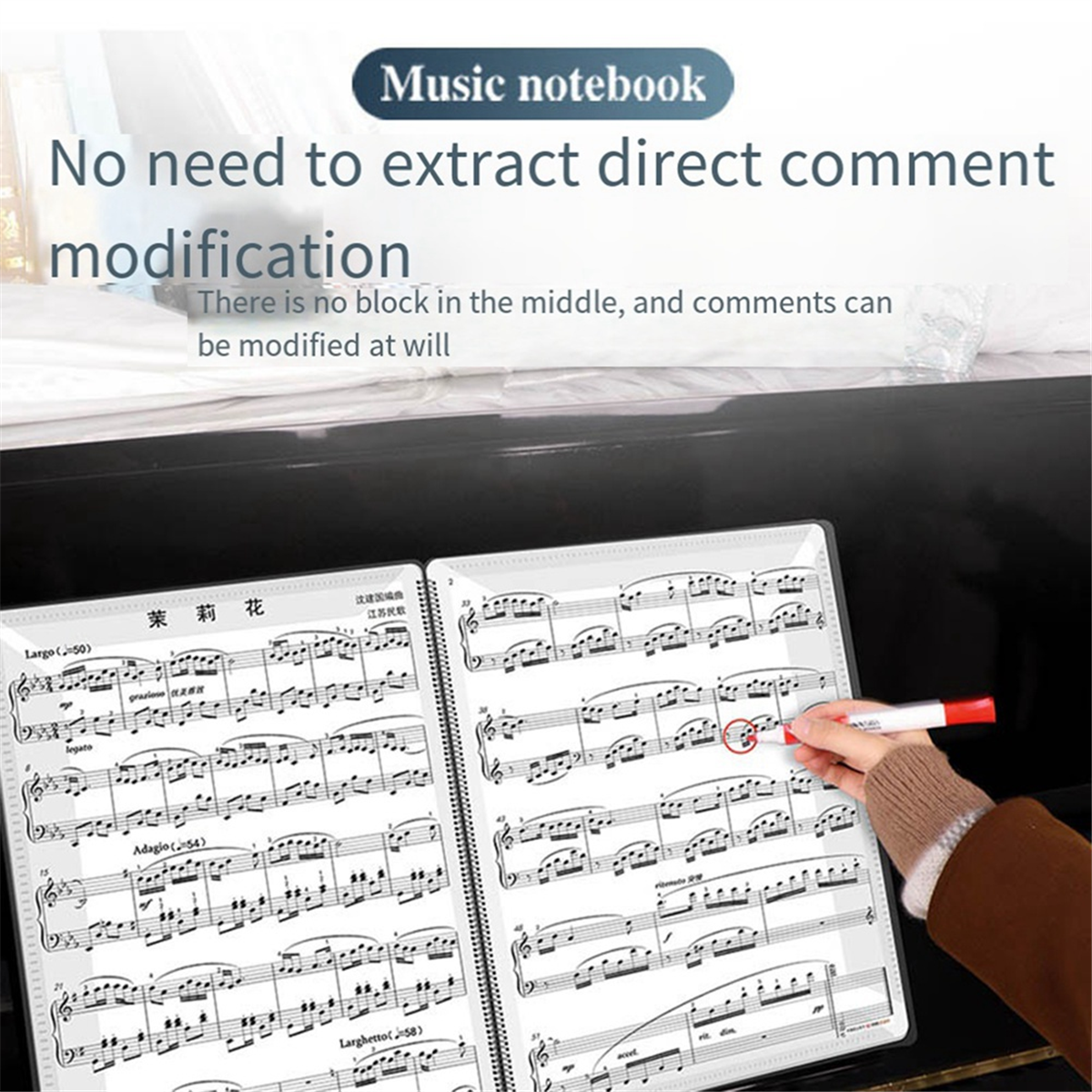 Sheet Music Folder, Music Binder,Suitable for Piano Playing and Any