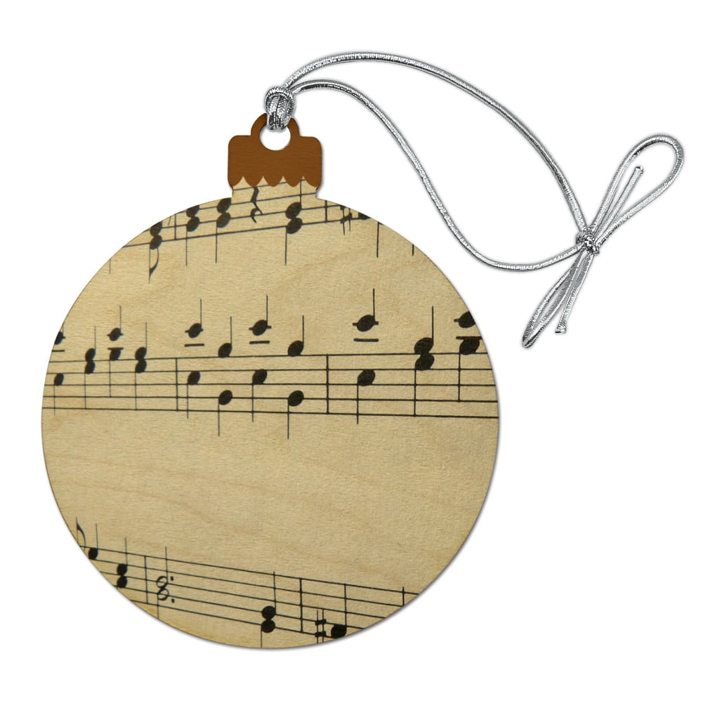 Sheet Music Musical Notes Score Musician Wood Christmas Tree Holiday ...