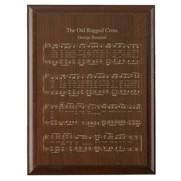 Sheet Music Wall Art Decor Plaque 9x12 - Old Rugged Cross