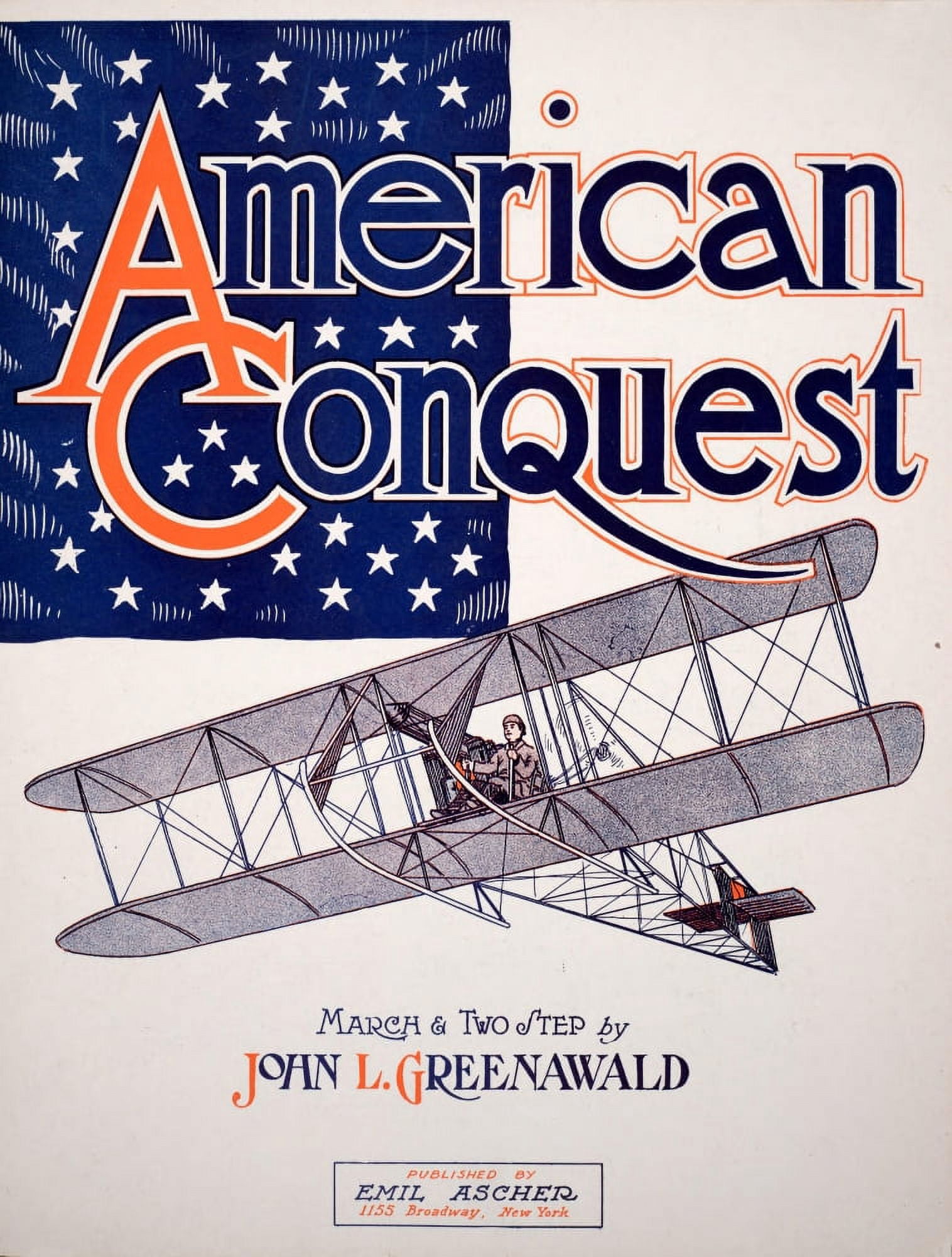 Sheet Music cover for American Conquest 1911 Canvas Art - Unknown (18 x 24)