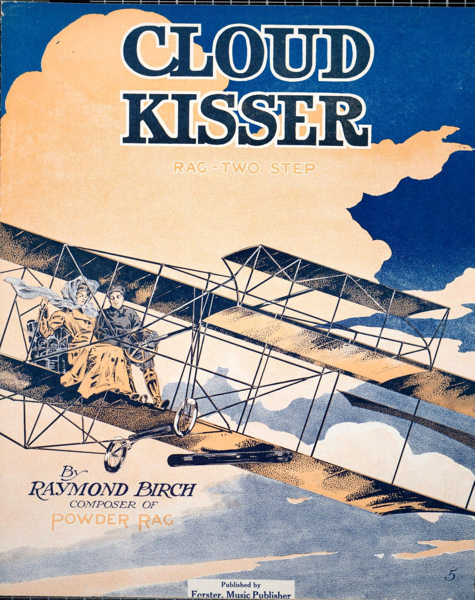 Sheet Music cover for Cloud Kisser Rag Two-Step Canvas Art - Unknown (24 x 36)