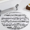 thumbnail image 1 of Sheet Music on Light Grey Round Carpet Circle Rug Outdoor Patio Area Rug Washable Large Area Rugs Hallway Room Decor Fitness Mats, 1 of 8