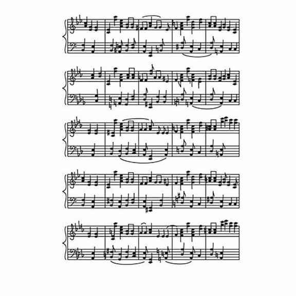 Sheet of Music Birthday Edible Icing Image Cake Topper, by TNCT