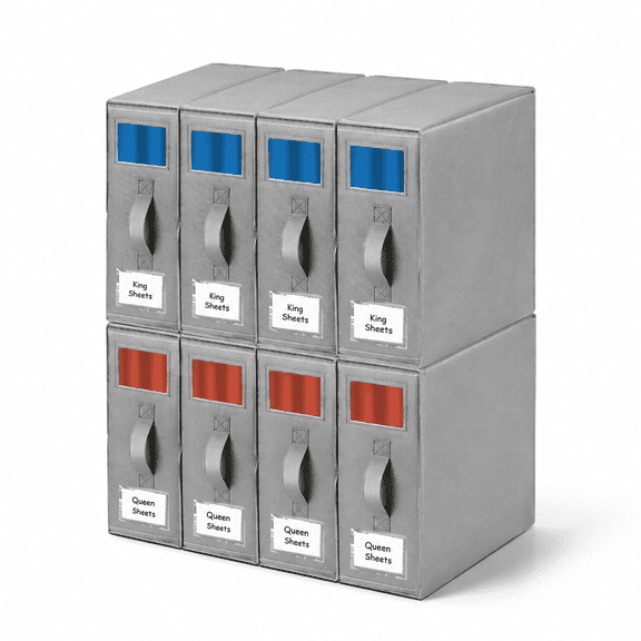 Sheet Organizers And Stor Foldable Cube With Handles & Labels (8)