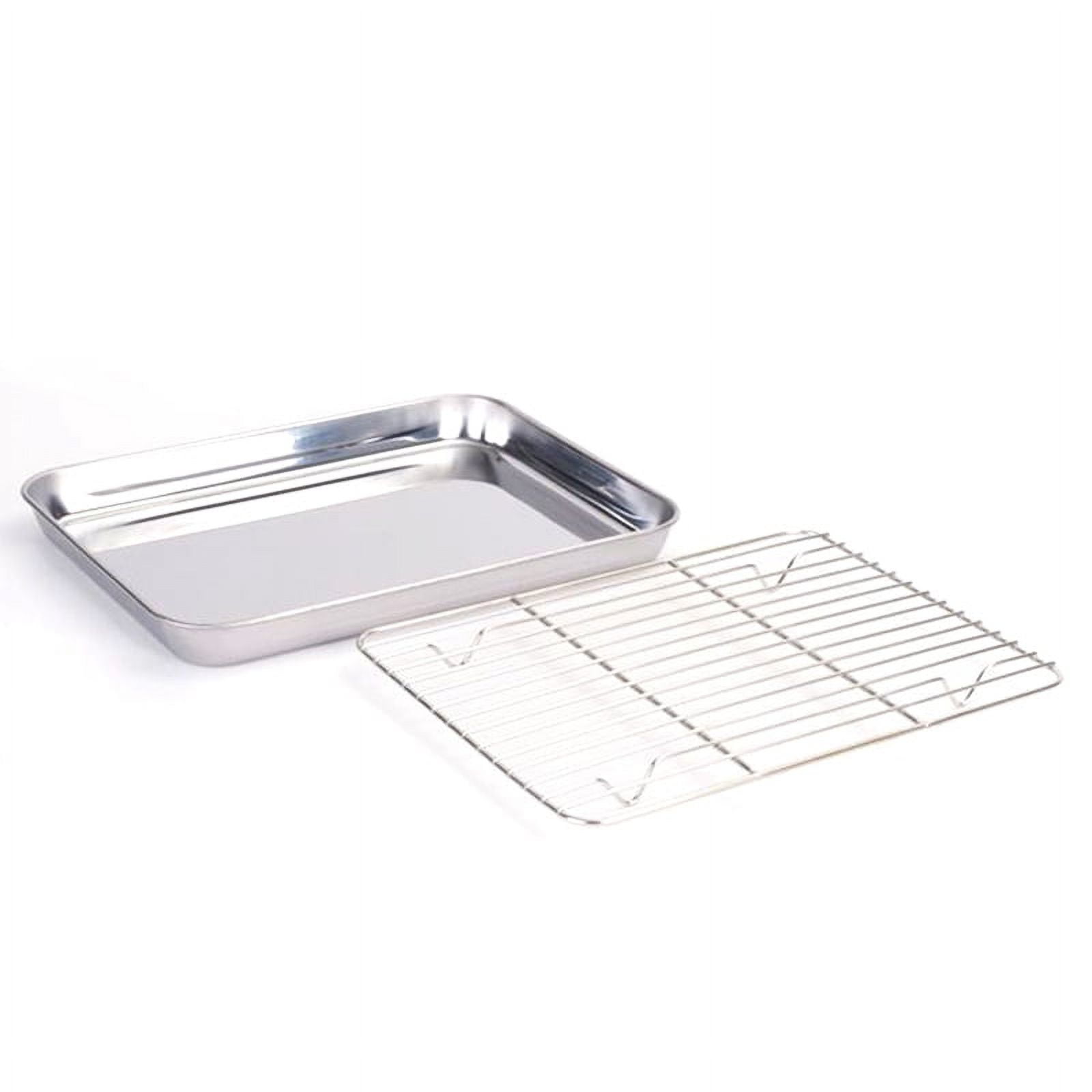Non Stick Oven Baking Tray,urable Flat Stainless Steel Baking Trays with  Non Stick Coating Cooking and Roasting(Large)