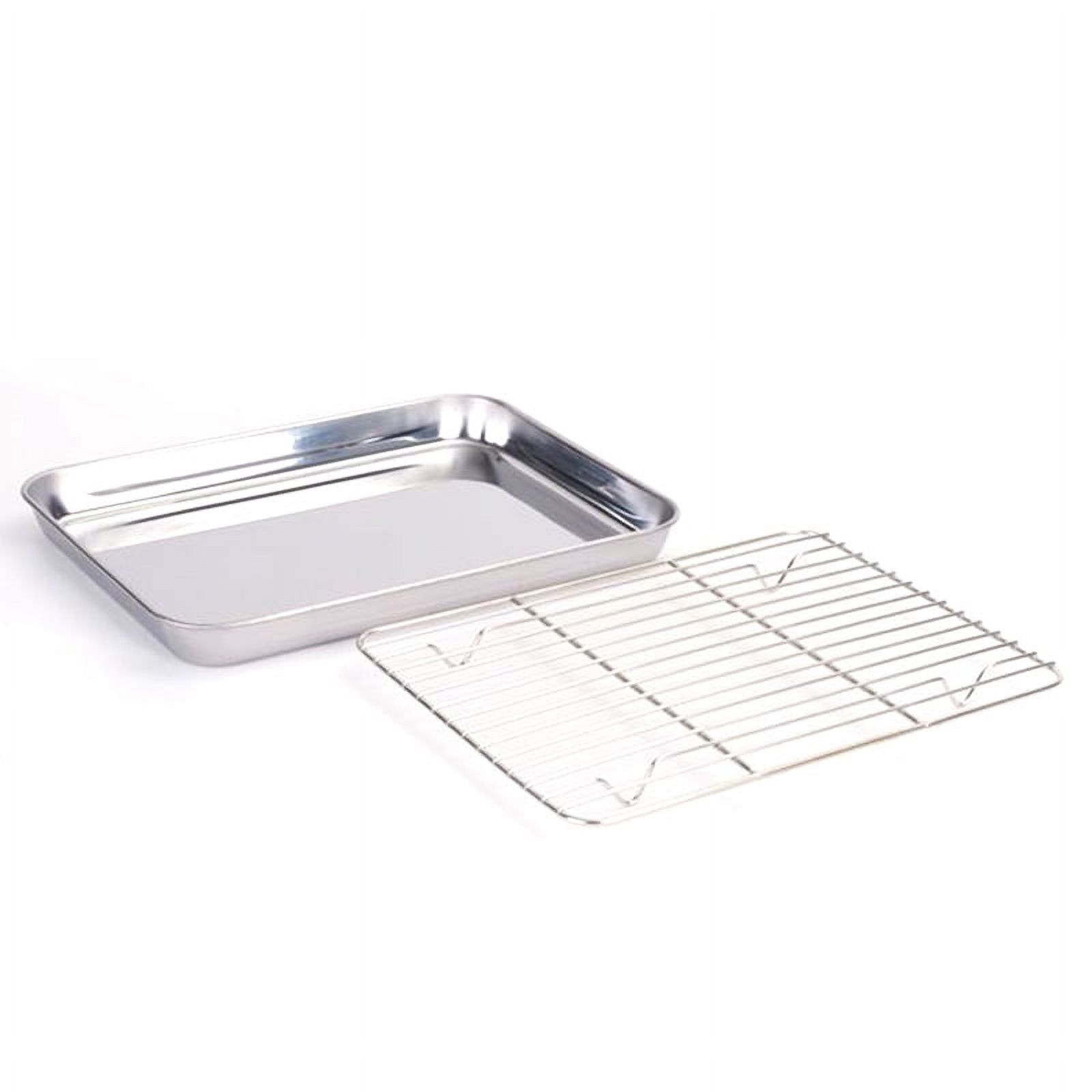 Sheet Pan With Removable Cooling Rack Set Stainless Steel Sheet Pan Non Toxic For Oven Grill Tray Dishwasher Safe 1 Baking Pan 1 Stainless Steel Cooking Rack Walmart