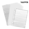 thumbnail image 1 of Sheet Protector, EEEkit 100 Pcs Clear Paper Sheet Protectors Fit for 3 Ring Binder Letter Size Top Loading, 1 of 8