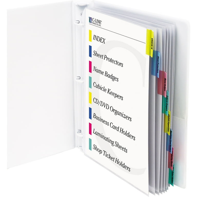 Sheet Protectors with Index Tabs, Assorted Color Tabs, 2 Sheet Protectors with Index Tabs, Assorted Color Tabs, 2