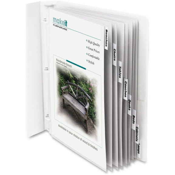 Sheet Protectors With Index Tabs, Clear Tabs, 2", 11 X 8 1/2, 8/st | Bundle of 5 Sets