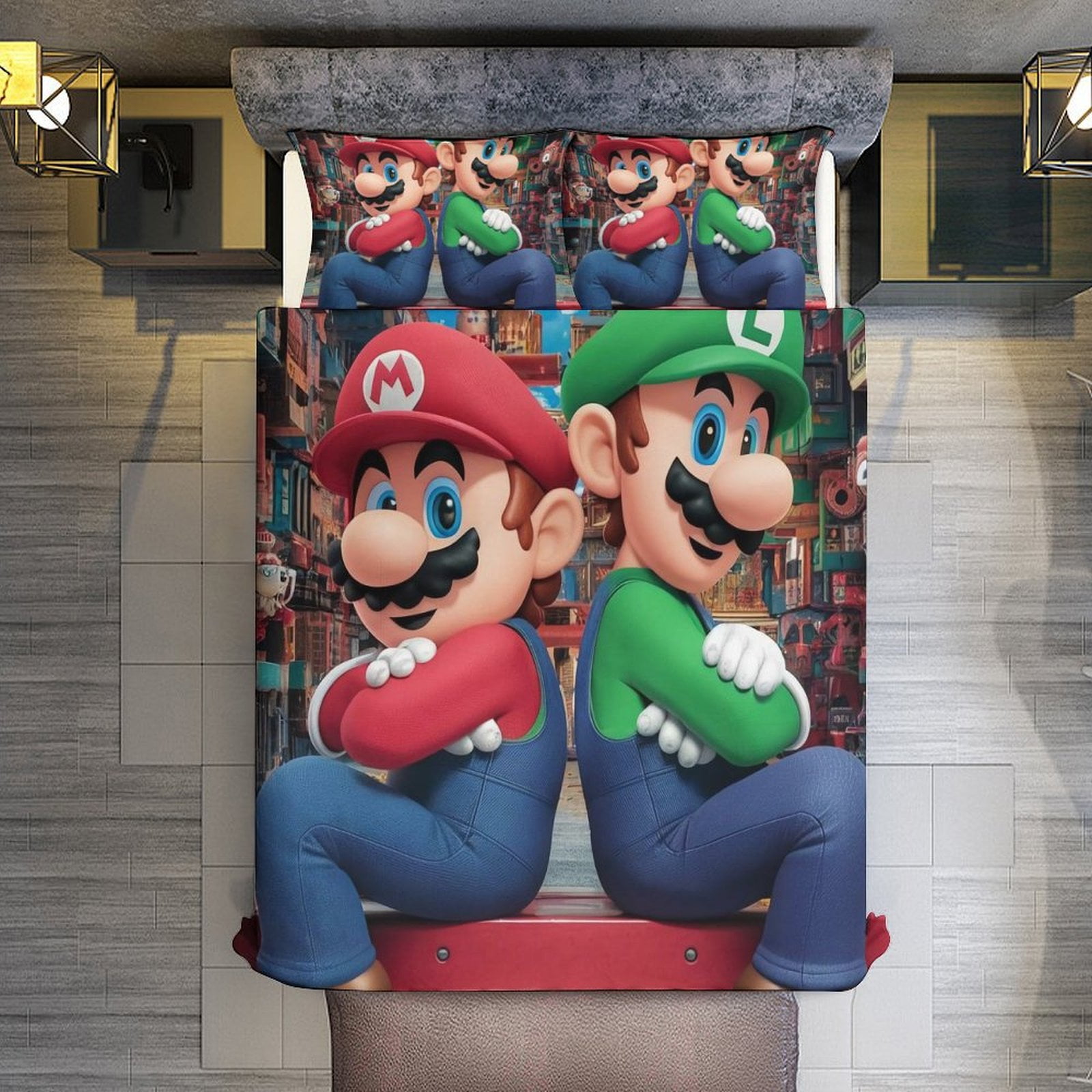 Sheet Queen Size,Super-Mario And Luigi Bed Sheets for Kids Boys Girls ...