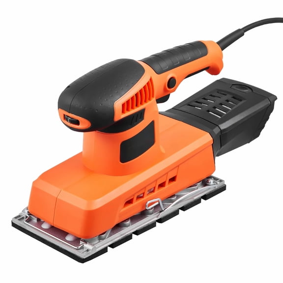 Sheet Sander 1/2 Sheet 2.5A Electric Sander, 12000 RPM Variable Speed Wood Sanding Tool with Dust Box, for Woodworking, Furniture Polishing, DIY Projects